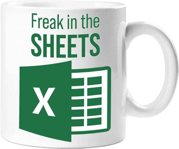 Funny Excel Mug - Unleash Your Inner Spreadsheet Freak - Perfect Gift for Work Colleagues or Friends