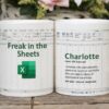 Funny Freak in the Sheets Mug - Excel Spreadsheet Mug - Perfect Gift for Spreadsheet Lovers and Accountants