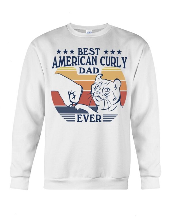 Gift Shirt for Cat Lovers - Best American Curly Dad Ever
