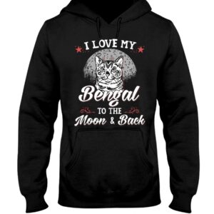 Gift Shirt for Cat Lovers - I Love My Bengal To The Moon & Back