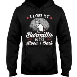 Gift Shirt for Cat Lovers - I Love My Burmilla To The Moon & Back