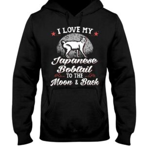 Gift Shirt for Cat Lovers - I Love My Japanese Bobtail To The Moon & Back