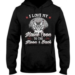 Gift Shirt for Cat Lovers - I Love My Maine Coon To The Moon & Back