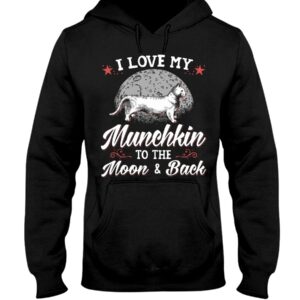 Gift Shirt for Cat Lovers - I Love My Munchkin To The Moon & Back