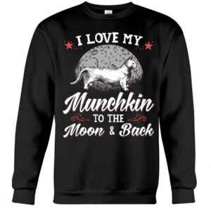 Gift Shirt for Cat Lovers - I Love My Munchkin To The Moon & Back