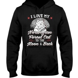 Gift Shirt for Cat Lovers - I Love My Norwegian Forest Cat To The Moon & Back