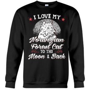 Gift Shirt for Cat Lovers - I Love My Norwegian Forest Cat To The Moon & Back