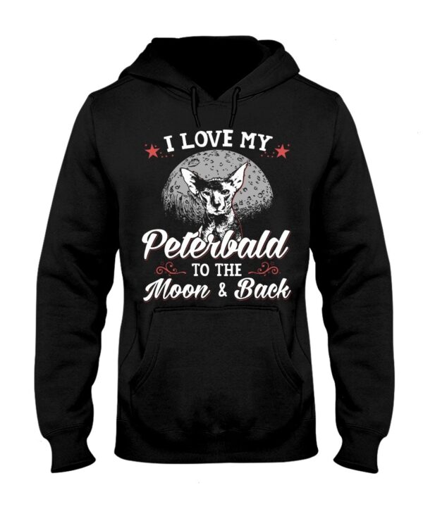 Gift Shirt for Cat Lovers - I Love My Peterbald To The Moon & Back