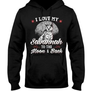 Gift Shirt for Cat Lovers - I Love My Savannah To The Moon & Back
