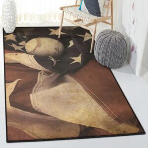 Home Run Area Rugs, Baseball Rug