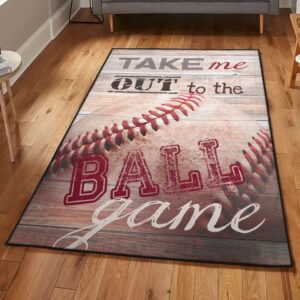 Home Run Bedroom Rugs, Baseball Game Rug