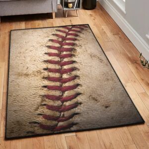 Home Run Large Living Room Rugs, Baseball Rug