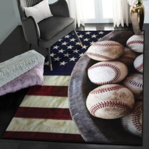 Home Run Modern Rugs, Baseball Rug