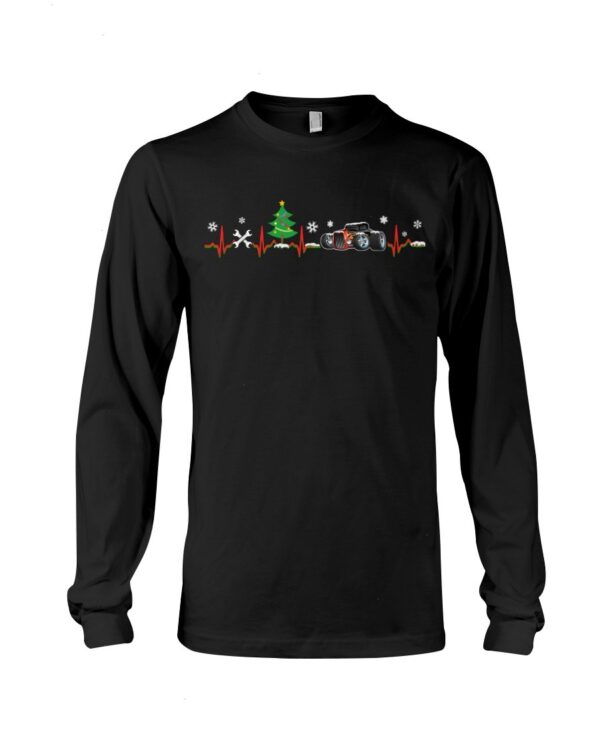 Hot Rod T Shirts Hoodie Sweatshirt with Quote Hot Rod Christmas Heartbeat for Hot Rod Lovers