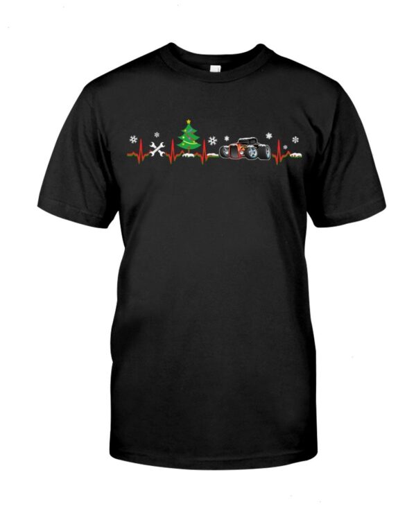 Hot Rod T Shirts Hoodie Sweatshirt with Quote Hot Rod Christmas Heartbeat for Hot Rod Lovers