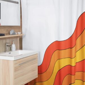 Personalized Retro Shower Curtain For Groovy 60's 70's Hippie Bathroom Decor