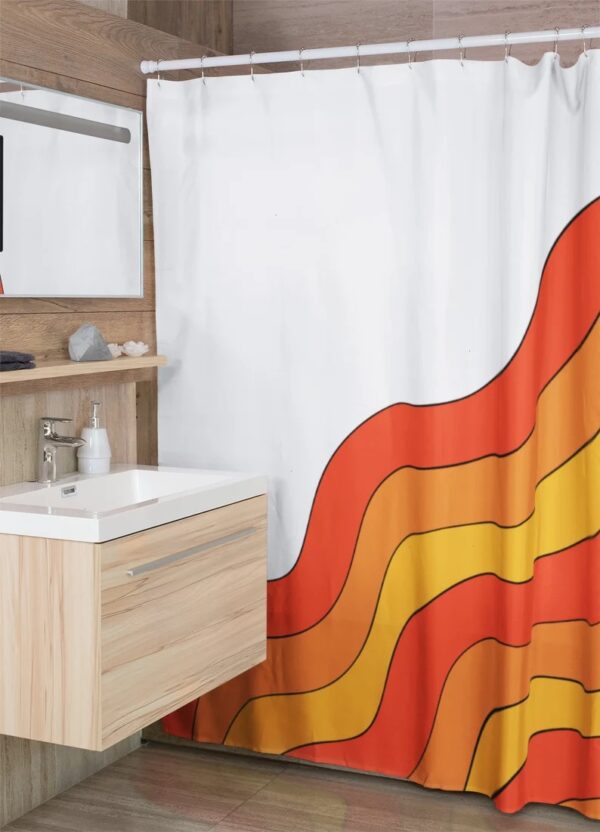 Personalized Retro Shower Curtain For Groovy 60's 70's Hippie Bathroom Decor