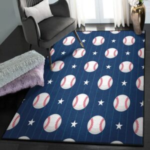Planets Cool Rugs, Baseball Star Rug