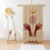 Shower Curtain Boho Mid-Century Abstract Patterns Cactus Trendy Shower Curtain