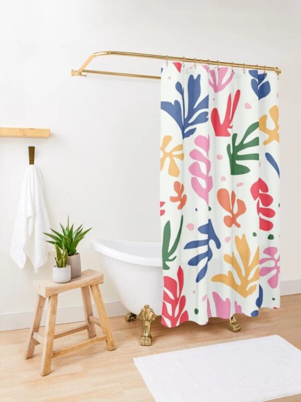 Shower Curtain Boho Mid-Century Abstract Patterns Matisse Trendy Shower Curtain Eco-Friendly Waterproof Abstract Decor