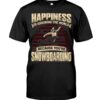 Snowboarding Shirt Sweatshirt Hoodie with Quote Happiness Is Ignoring The World Because You're Snowboarding