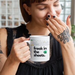 Unleash Your Inner Excel Wizard - Freak in the Sheets Spreadsheet Mug - Perfect Gift for Work
