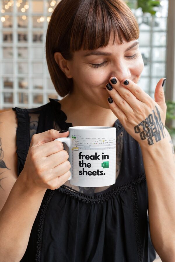 Unleash Your Inner Excel Wizard - Freak in the Sheets Spreadsheet Mug - Perfect Gift for Work