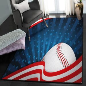 Usa Area Rugs, American Baseball Rug