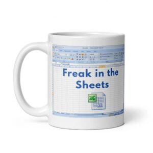Vintage Freak in the Sheets Excel Mug - Funny Excel Mug - Perfect Gift Idea for Accounting Friends and Coworkers
