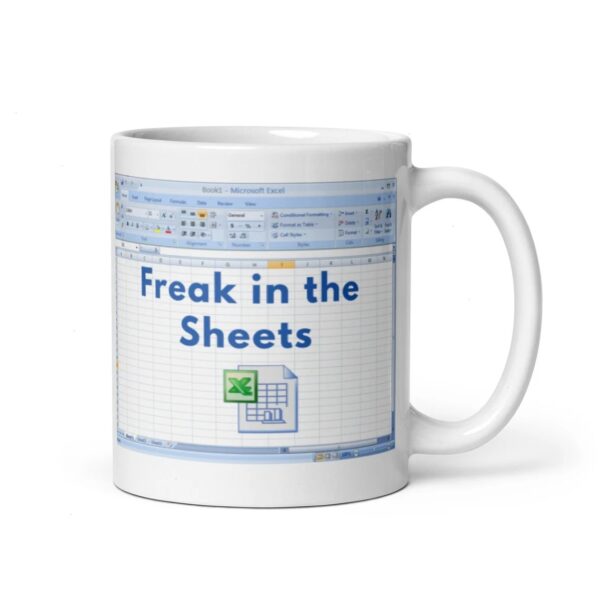 Vintage Freak in the Sheets Excel Mug - Funny Excel Mug - Perfect Gift Idea for Accounting Friends and Coworkers